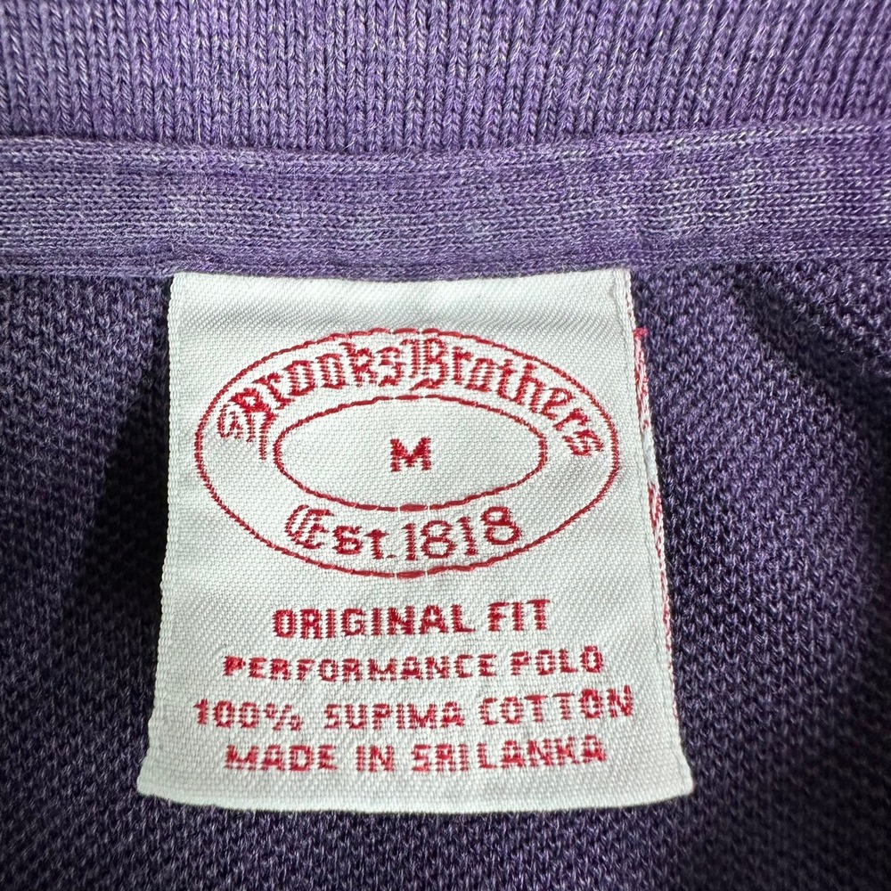Brooks Brothers Polo Shirt Mens M Original Fit Purple - WITH FLAWS - Picture 4 of 10